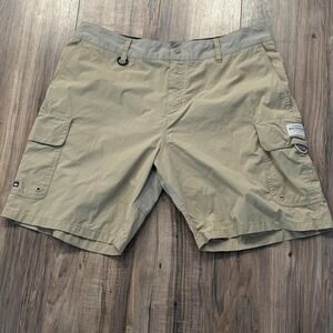 Quiksilver Waterman Shorts Mens‎ 38 Khaki Utility Cargo Stretch Fishing Outdoor